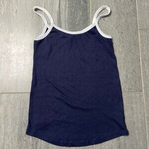 Alternative Apparel Strappy Tank Top Navy White Size Medium